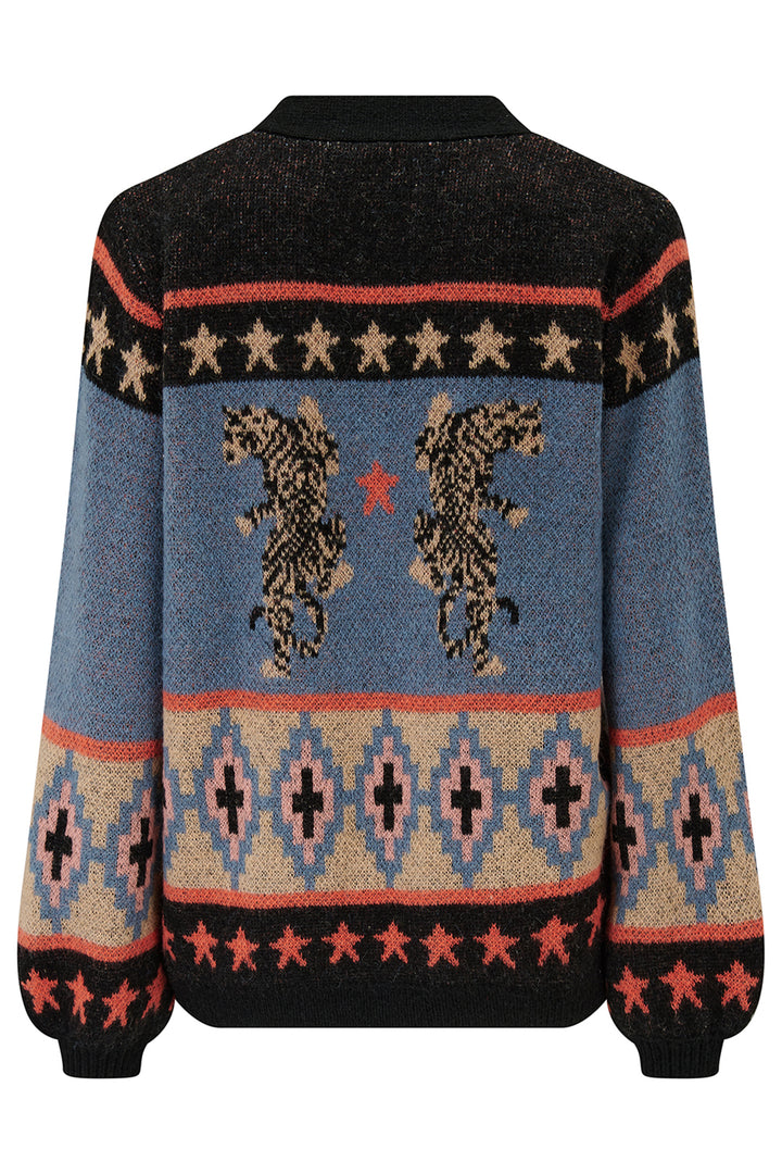 Sweater with Native American design on a white background