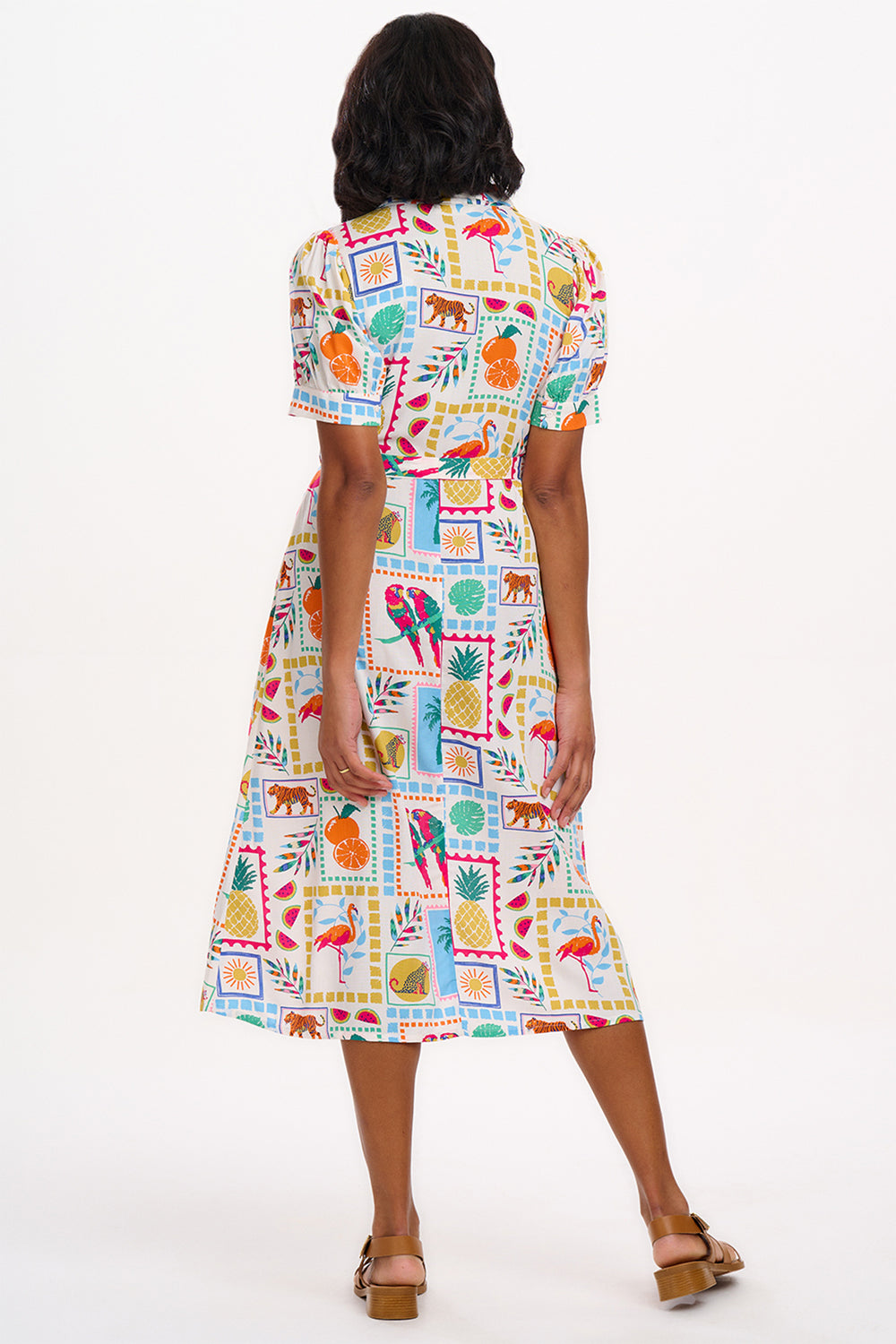 Sugarhill Brighton Penelope Jungle Tile Midi Dress D1263 - Experience Boutique