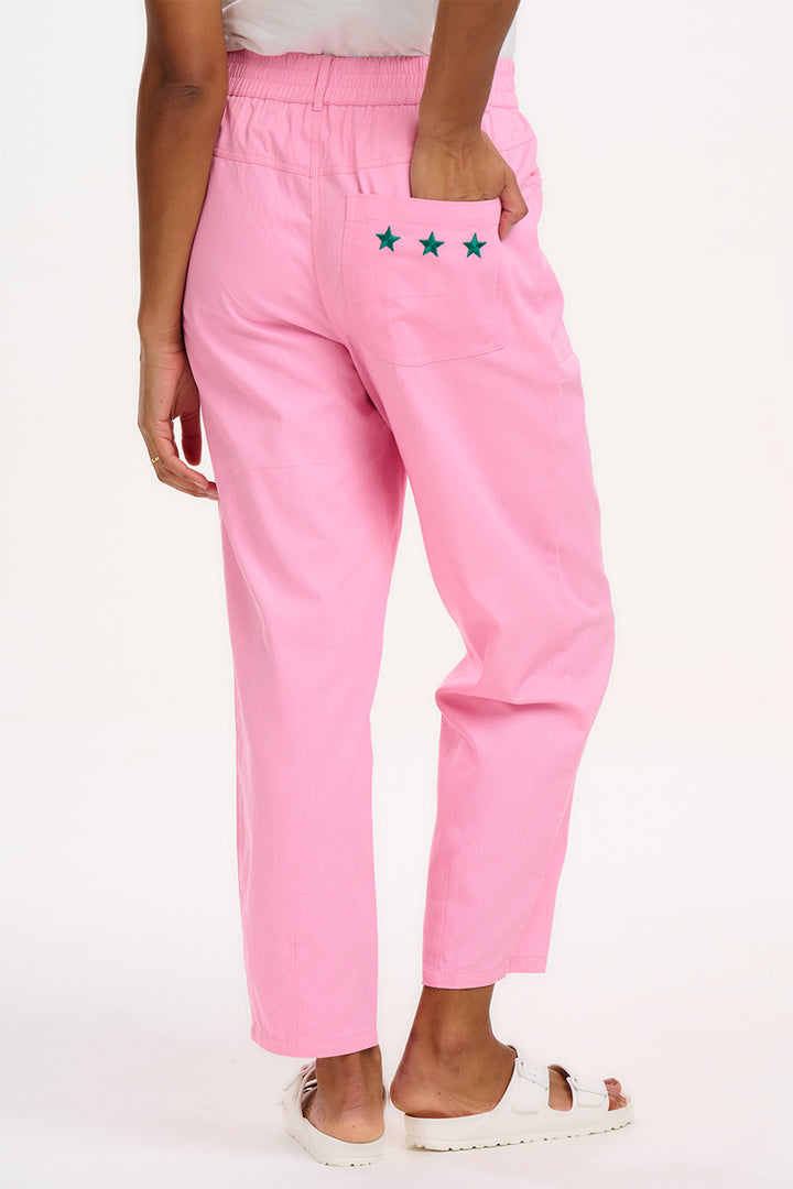 Sugarhill Brighton Rowan Pink Triple Star Trousers TR0099 - Experience Boutique
