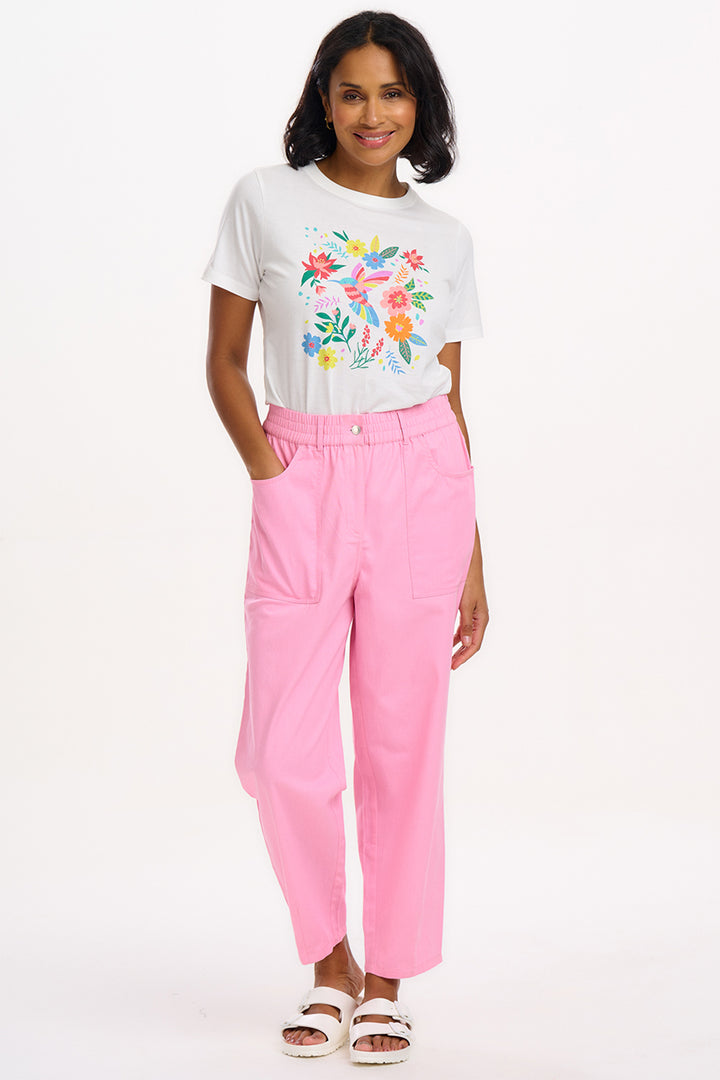 Sugarhill Brighton Rowan Pink Triple Star Trousers TR0099 - Experience Boutique