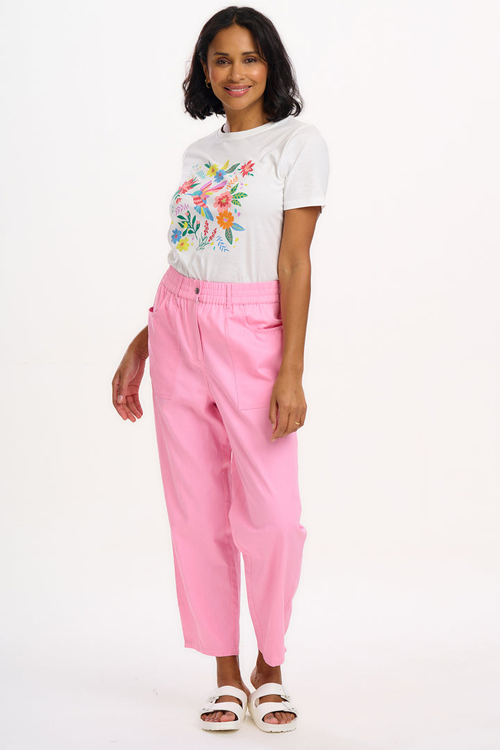 Sugarhill Brighton Rowan Pink Triple Star Trousers TR0099 - Experience Boutique