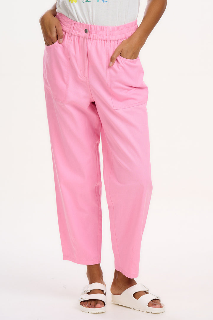Sugarhill Brighton Rowan Pink Triple Star Trousers TR0099 - Experience Boutique