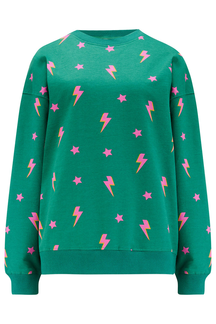 Sugarhill Brighton SW0140 Green Star Lightning Eadie Sweatshirt