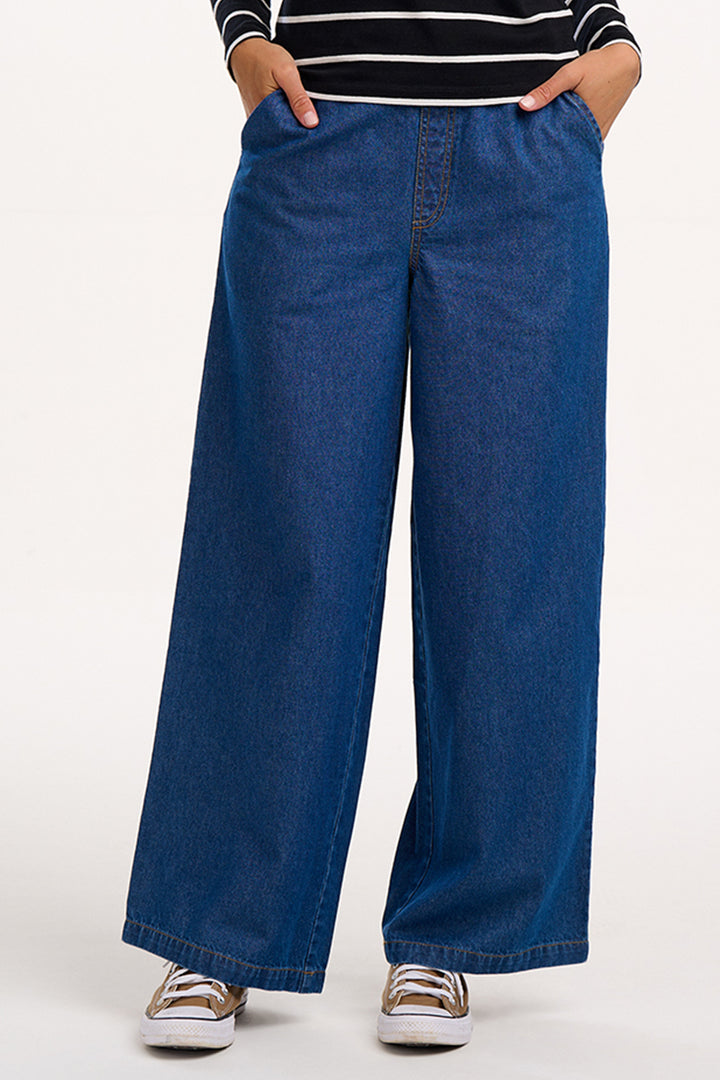 Sugarhill Brighton TR0105 Immy Blue Denim Wide Leg Jeans