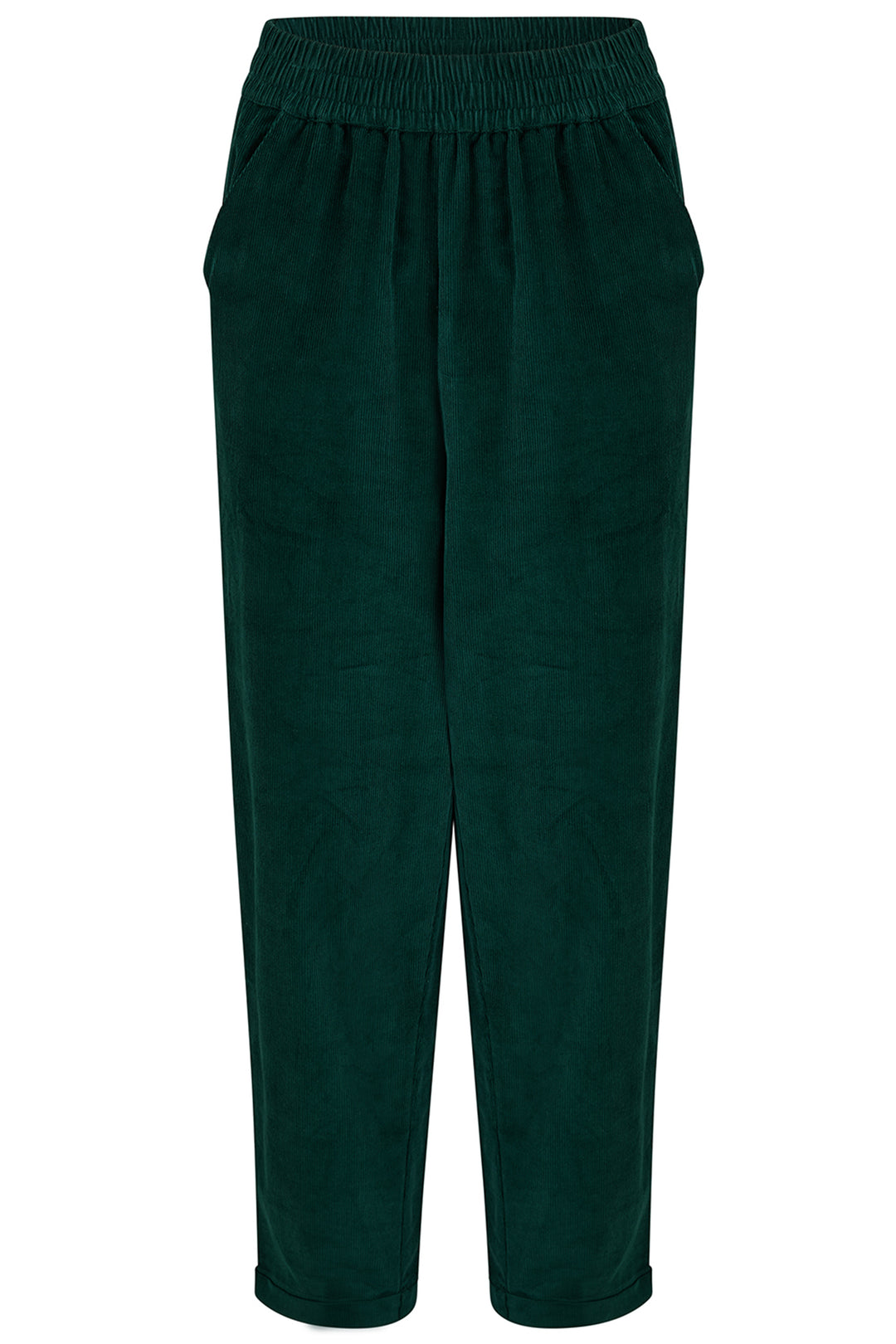 Dark green pants on a white background