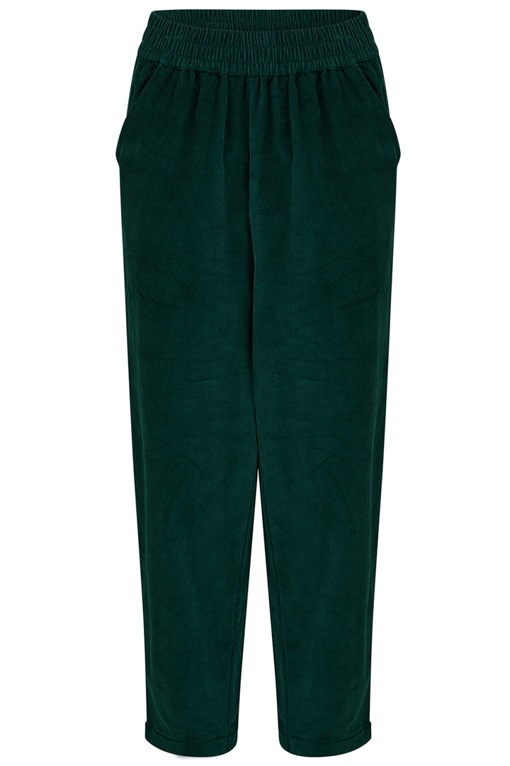 Dark green pants on a white background