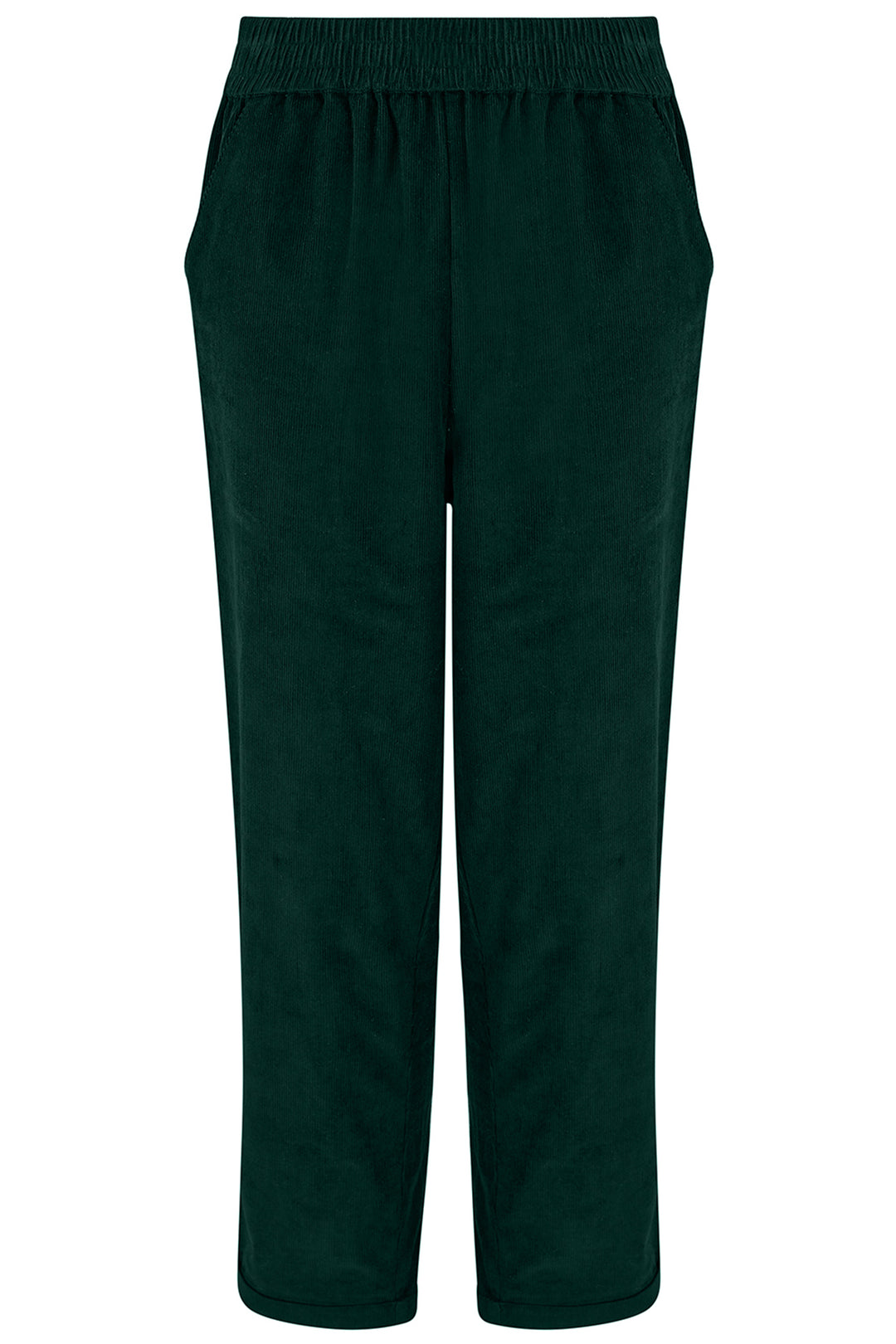 Dark green pants on a white background