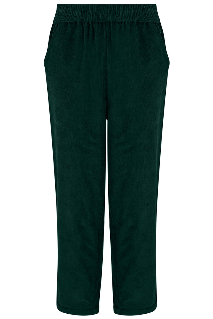 Dark green pants on a white background
