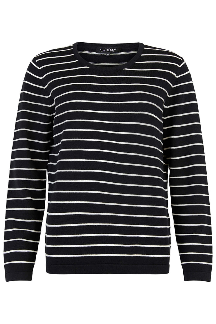 Sunday 6767 90 Black Striped Jumper - Experience Boutique