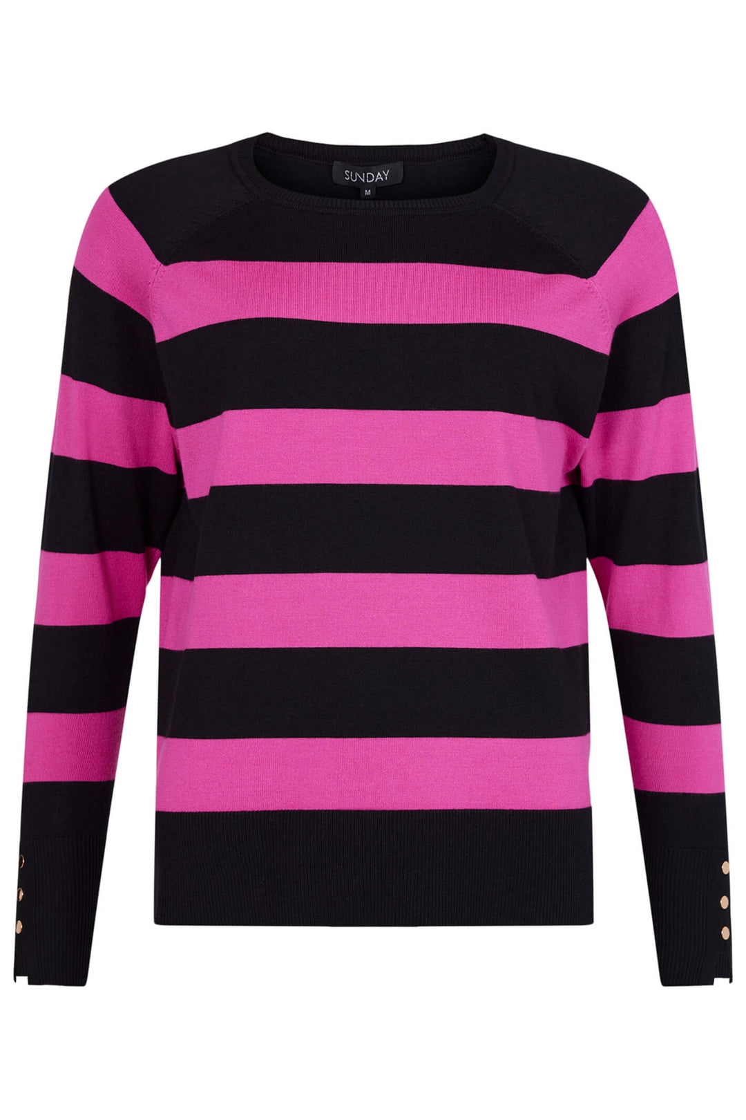 Sunday 6853 57 Pink Black Stripe Jumper – Experience Boutique