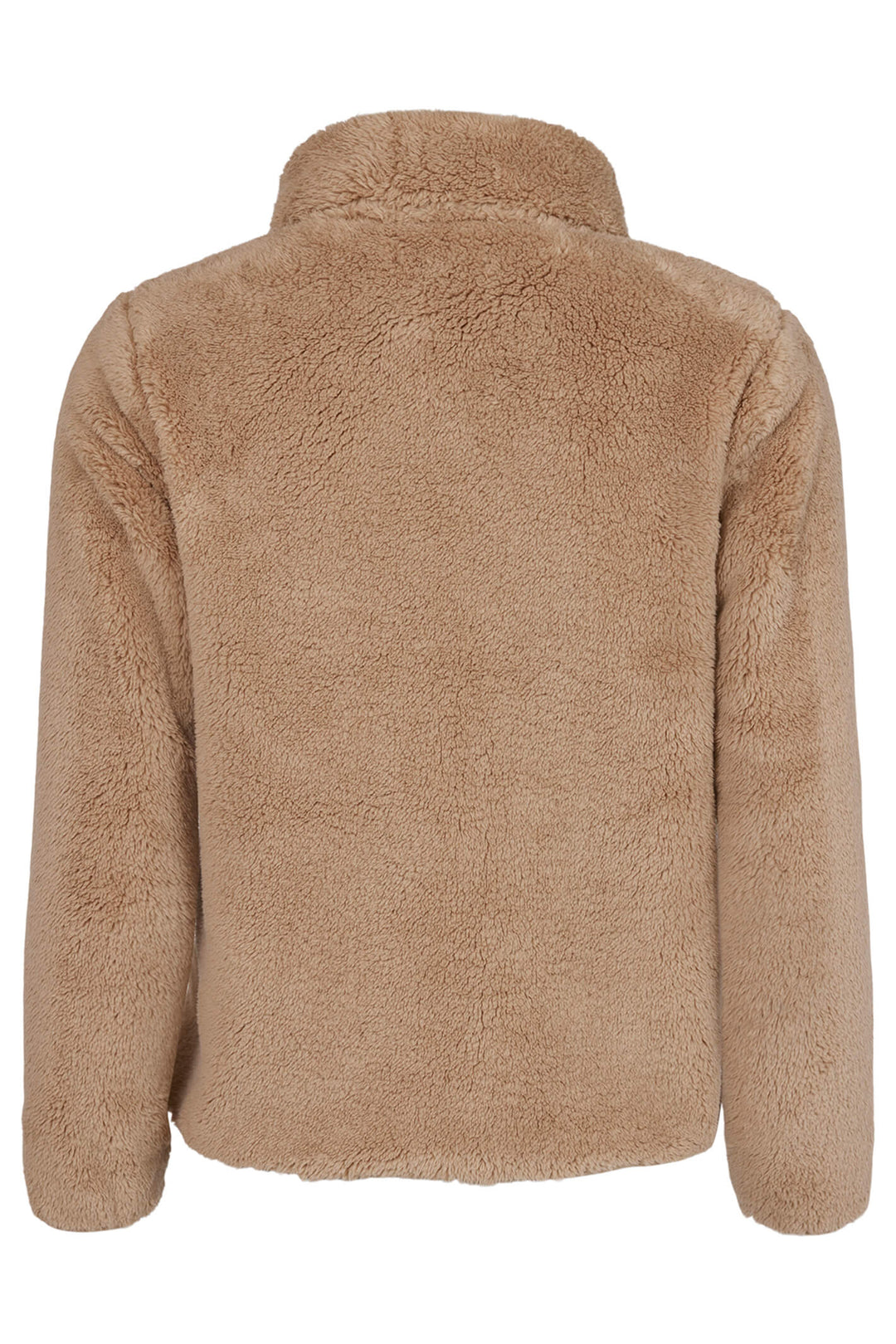 Sunday 6900 15 Taupe Plush Faux Fur Zip Front Jacket - Experience Boutique