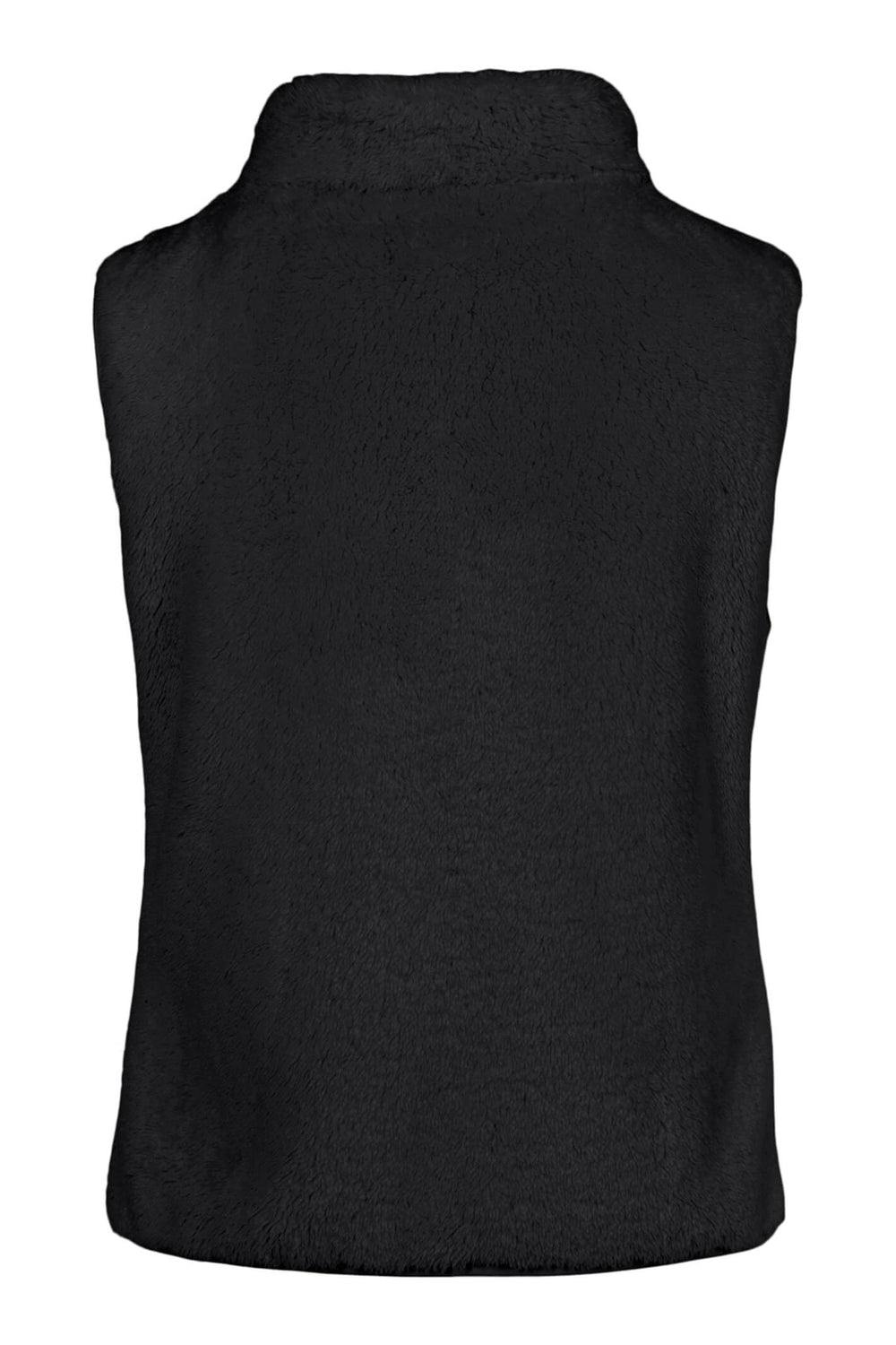 Sunday 6901 90 Black Plush Faux Fur Gilet - Experience Boutique