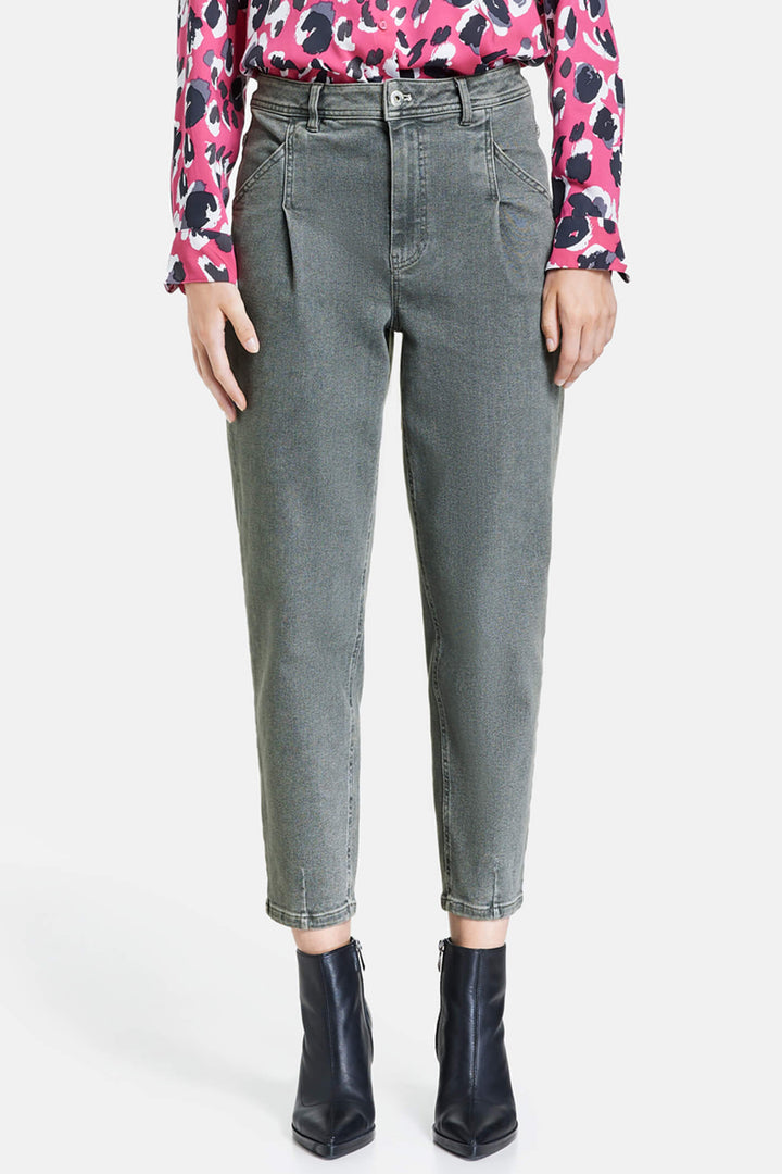 Taifun 420407 Light Grey Denim Mom Jeans - Experience Boutique