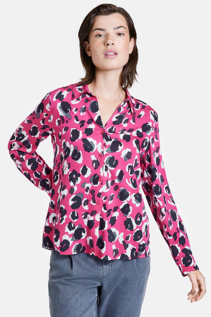 Taifun 460420 Luminous Pink Print Shirt - Experience Boutique