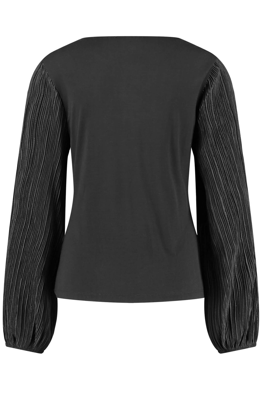 Taifun 471417 Black Balloon Sleeve Top - Experience Boutique