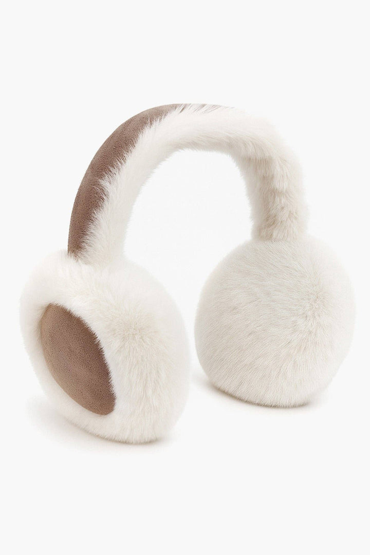 Tan & Cream Faux Fur Earmuffs