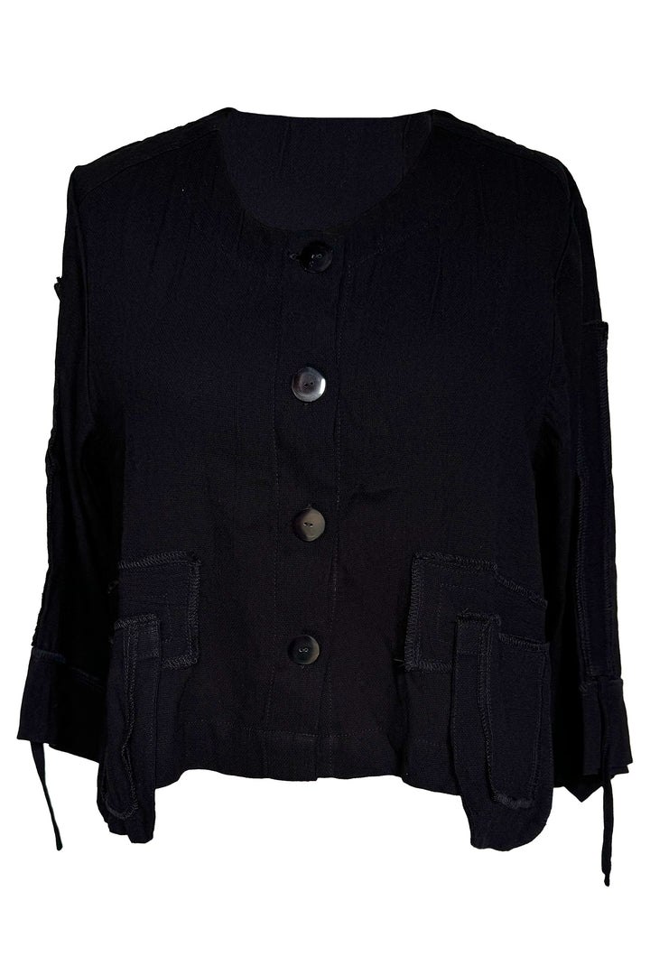 Tara Vao Laura Black Pocket Jacket 5091 - Experience Boutique