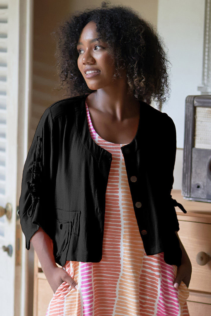 Tara Vao Laura Black Pocket Jacket 5091 - Experience Boutique