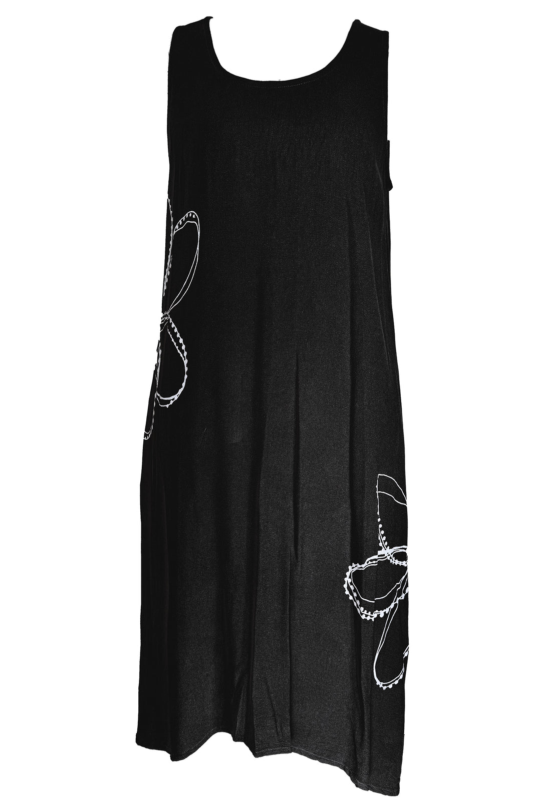 Tara Vao Laure Black Decal Dress 8146-B - Experience Boutique