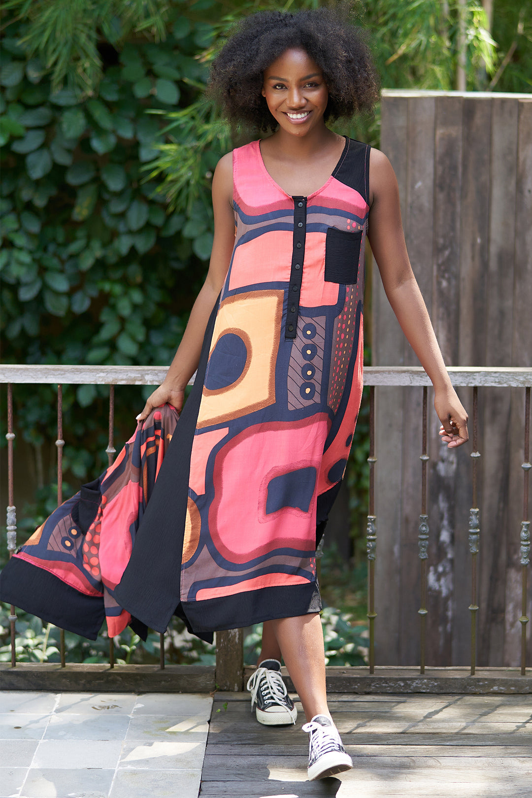 Tara Vao Livia Print Dress 9016 - Experience Boutique