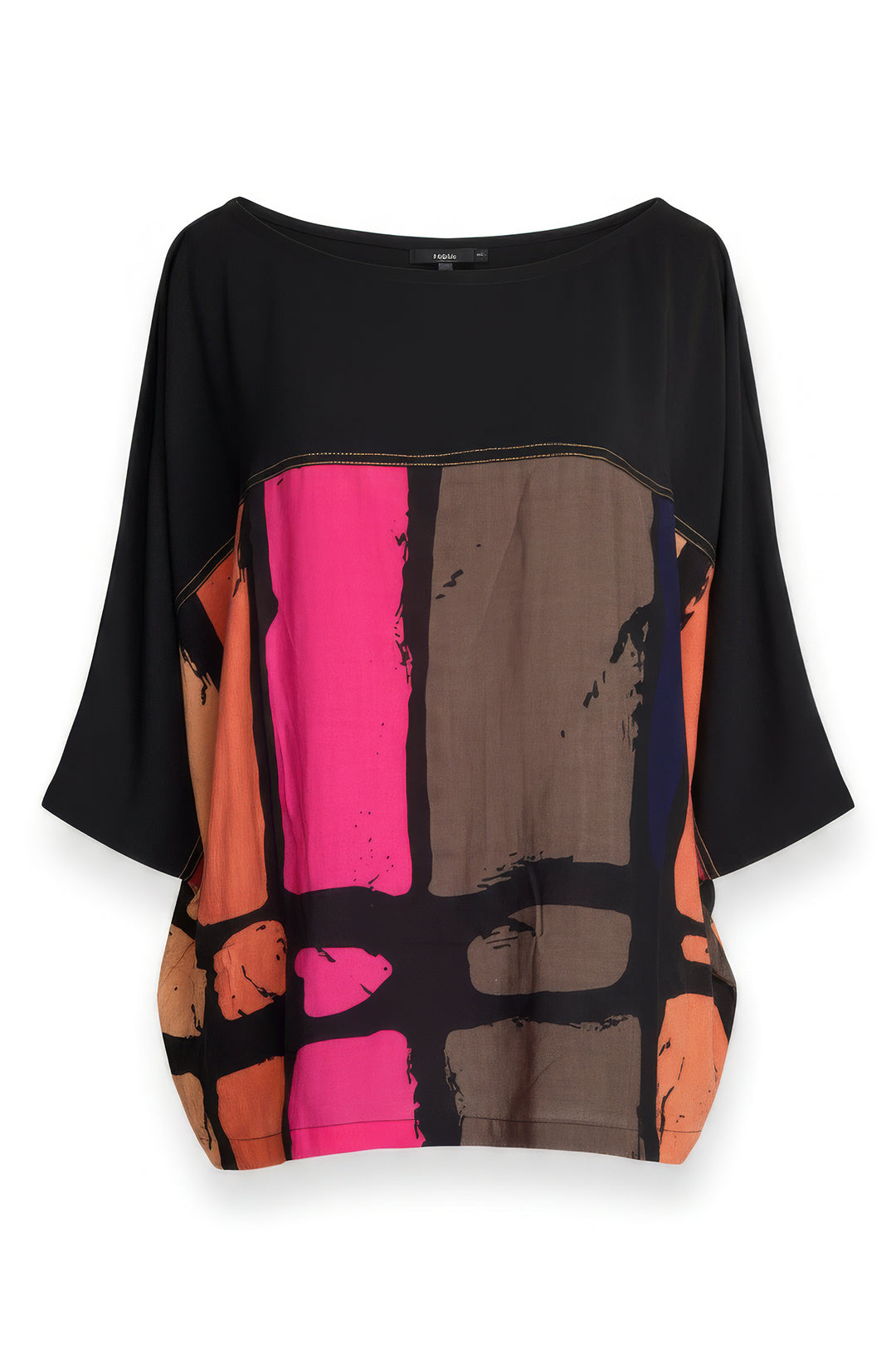 Tara Vao Manna 3092B Black Multicolour Print Top