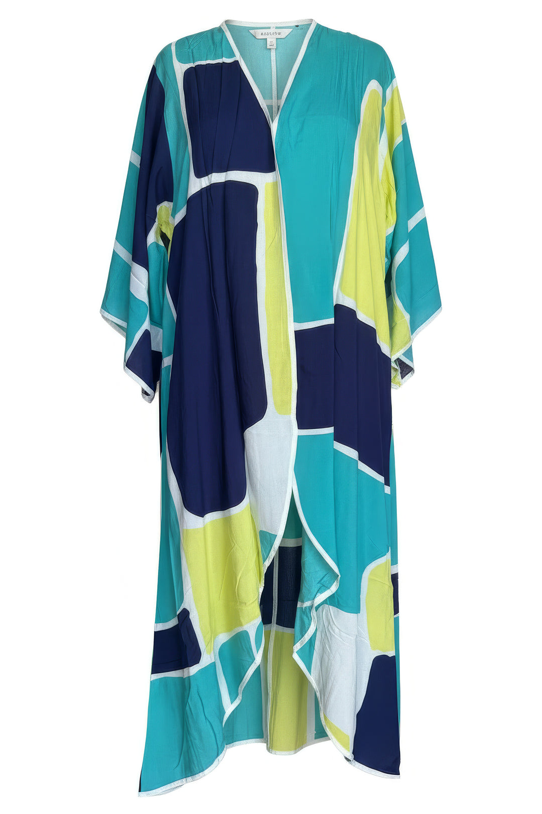 Tara Vao Maora 6053N Navy Multicolour Block Print Chiffon Jacket