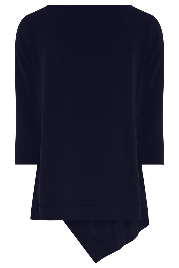 Tia 73037 6903 Navy Button Detail Top - Experience Boutique
