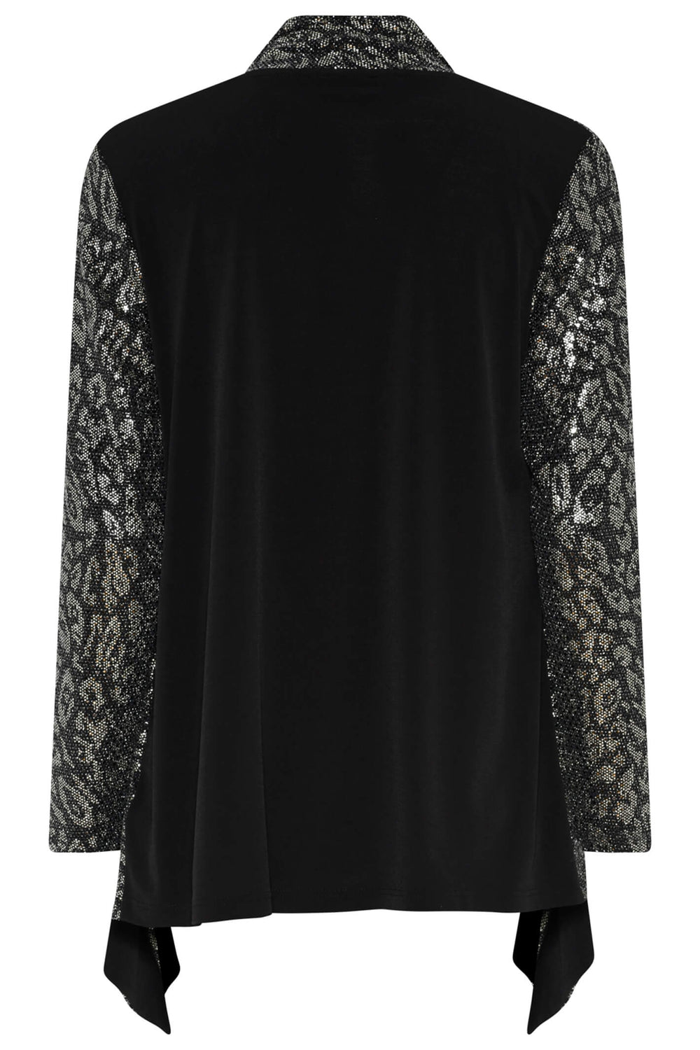 Tia 77615 90 Black Shimmer Waterfall Jacket - Experience Boutique