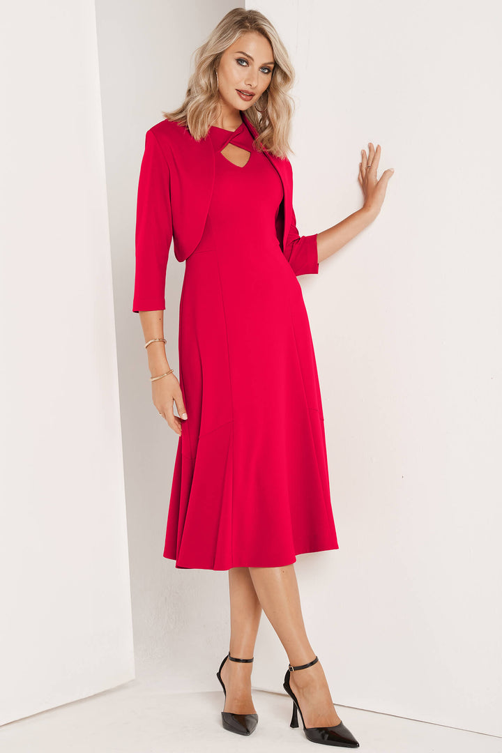 Tia 78671 Cerise Pink Fit & Flare Cocktail Occasion Dress