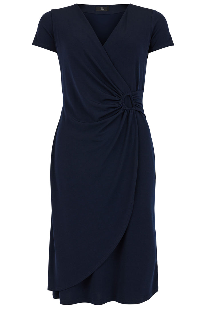 Tia London 78774 6903 Navy Wrap Style Dress - Experience Boutique