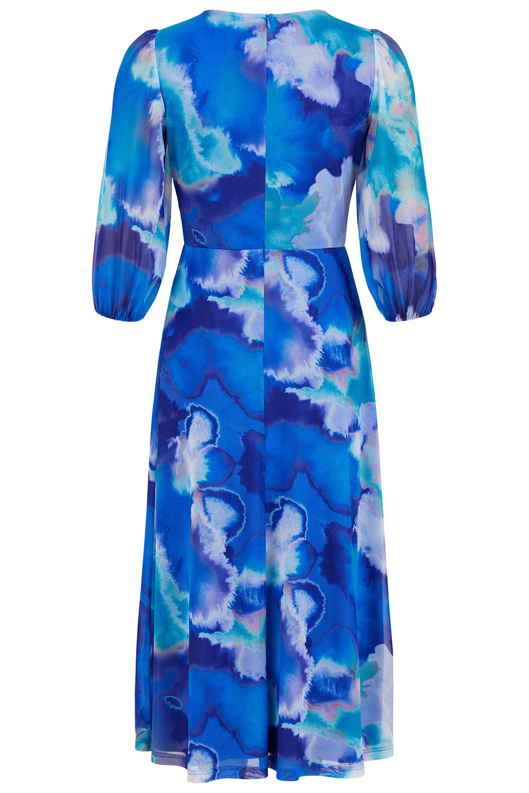 Tia London 78809 65 Blue Abstract Print Crossover Dress - Experience Boutique