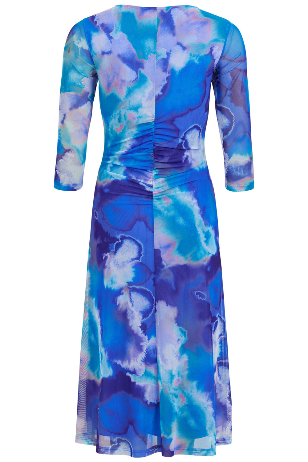 Tia London 78810 65 Blue Abstract Print V-Neck Dress - Experience Boutique