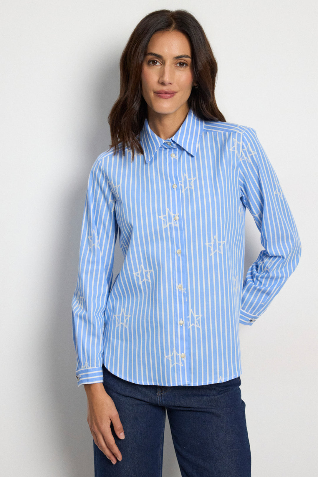 Tinta Adonella Blue Stripe Star Shirt at Experience Boutique