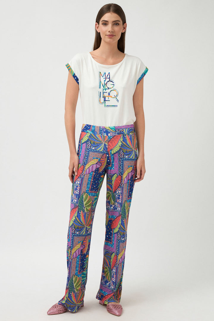 Tinta Balsa Trousers Pull-On Multicolour Tropical Leaf Print 3821000 - Experience Boutique