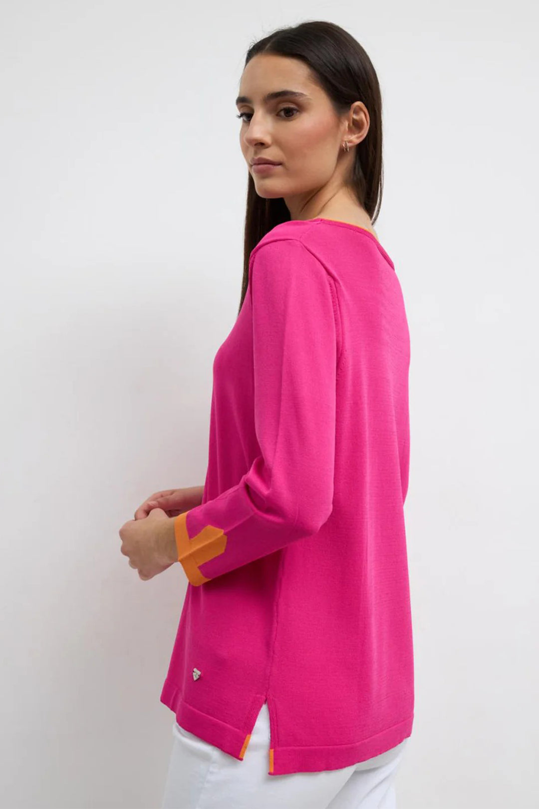 Tinta Iberia Fuchsia Pink Boat Neck Jumper
