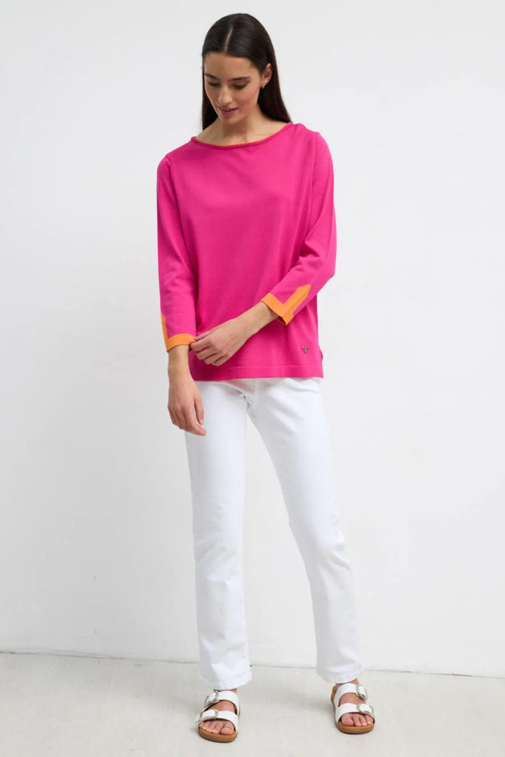 Tinta Iberia Fuchsia Pink Boat Neck Jumper