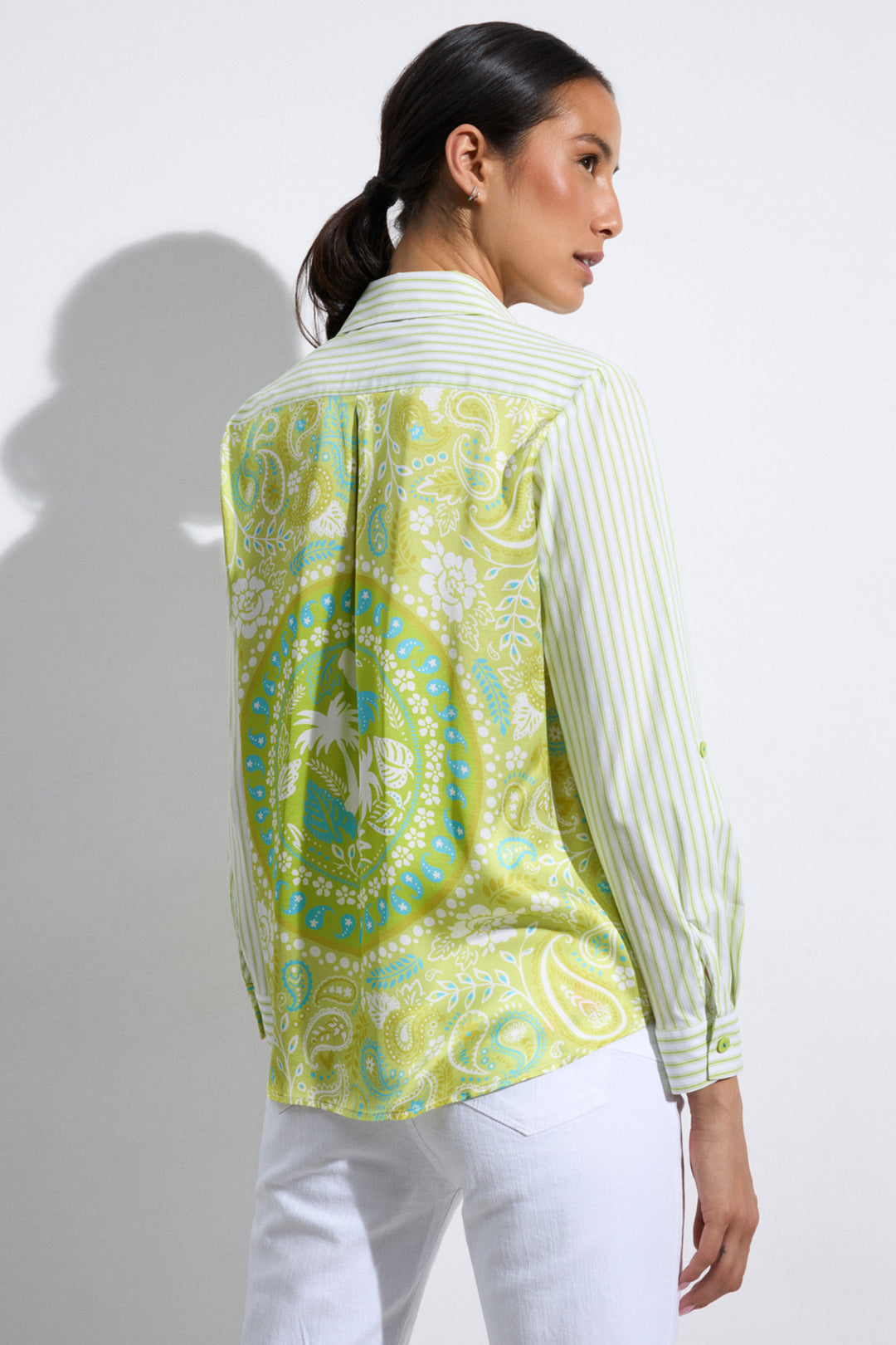 Tinta Jane Lime Green Stripe Shirt