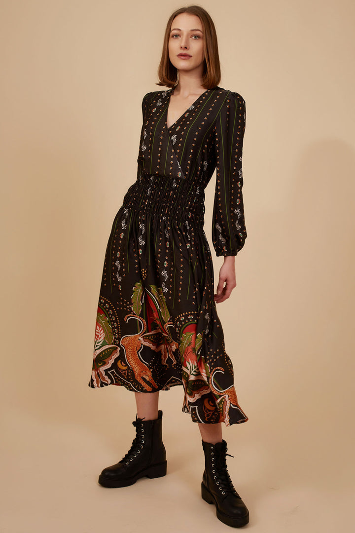 Traffic People UIC127070 Black Print Dress - Experience Boutique