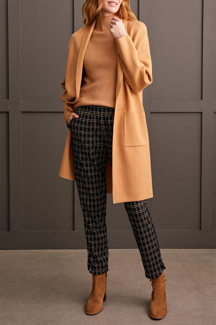 Tribal 1523O-3115 Tan Brown Knitted Cardigan Coat - Experience Boutique
