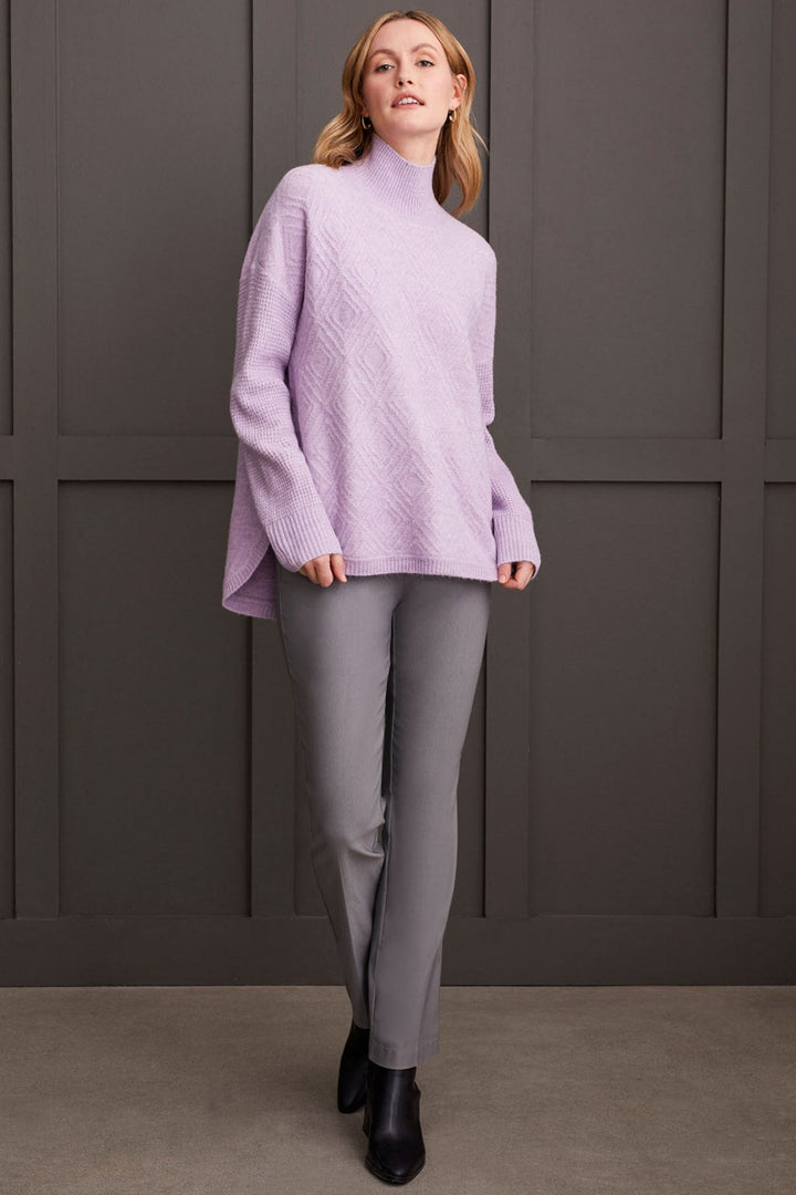 Tribal 1528O Orchid Mauve Diamond Knit Jumper - Experience Boutique