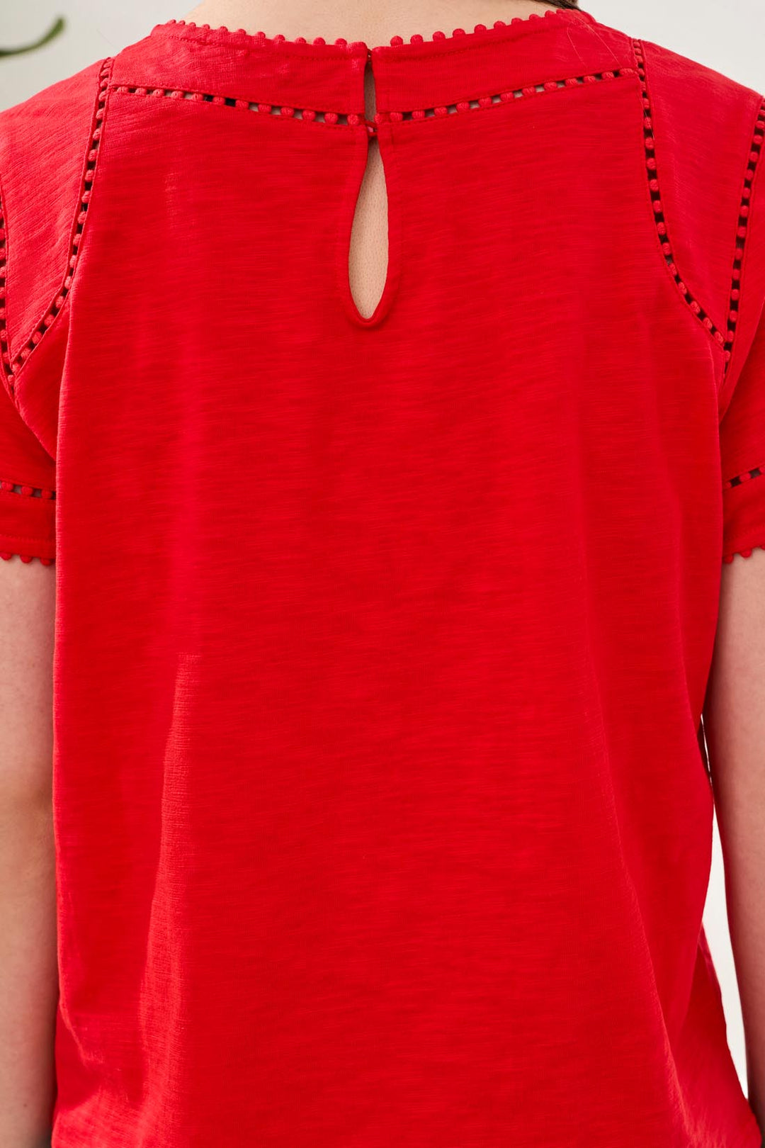 Tribal 2466O-8168 Sangria Red Short Sleeve Top