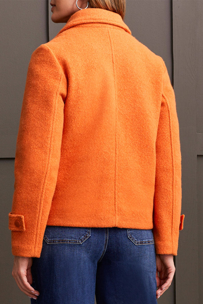Tribal 5581O-4856 Burnt Orange Woolly Jacket - Experience Boutique