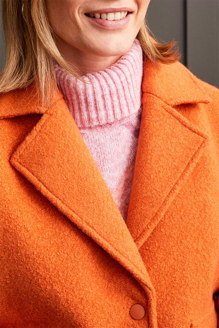Tribal 5581O-4856 Burnt Orange Woolly Jacket - Experience Boutique