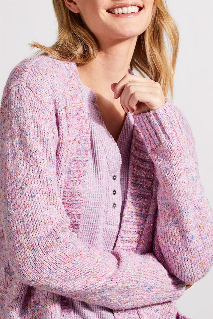 Tribal 5586O-5066 Lavender Blush Knitted Cardigan - Experience Boutique