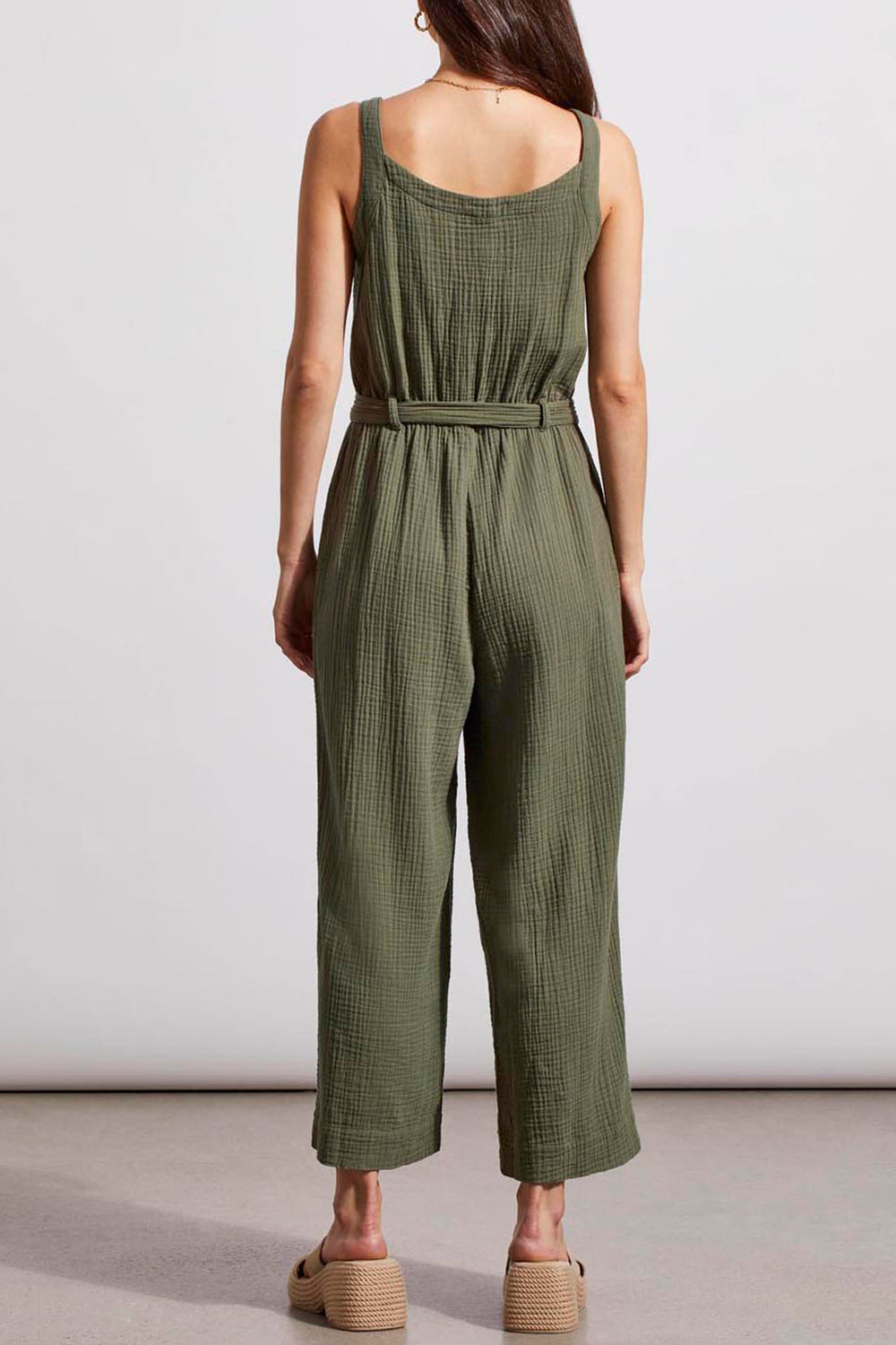Tribal 7676O Fern Green Cotton Jumpsuit - Experience Boutique