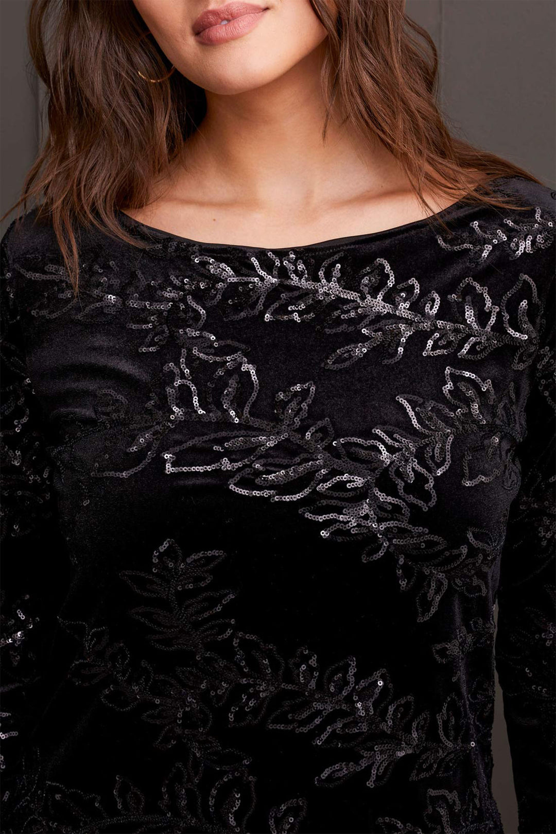 sequin tribal dress Final Sale Fiorielle Floral Sequin Mesh Lined A-Line Dress in Blackmulti