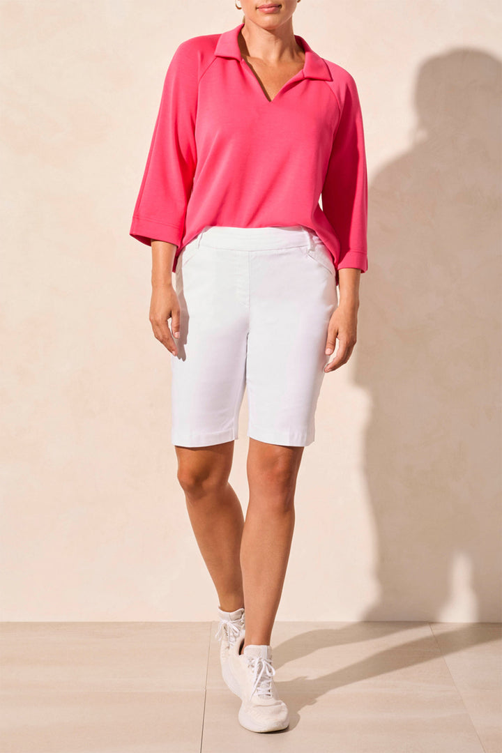 Tribal Bermuda Shorts Pull-On White 2058O 7165 20580 - Experience Boutique