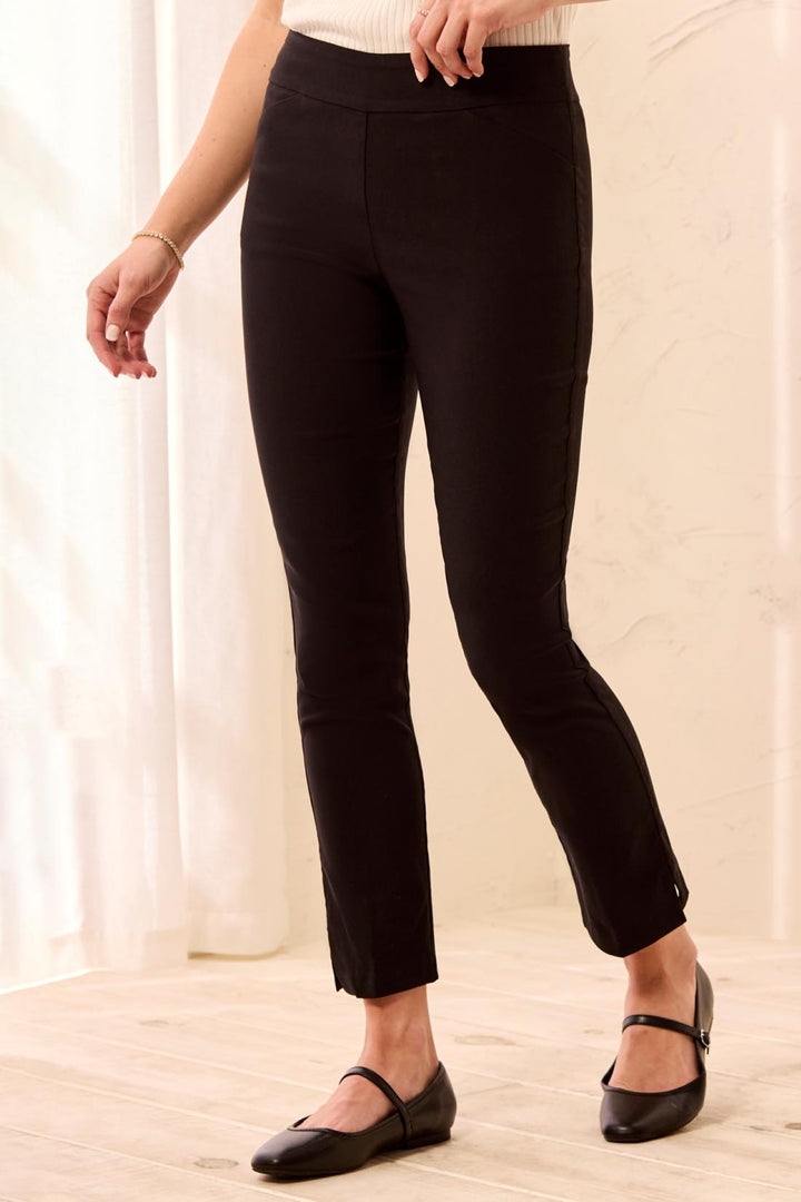 Tribal Black 7/8th Slim Leg Staple Trousers 4824O-7165, leg detail