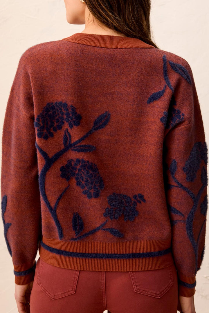 Tribal Cedar Brown Crew Neck Jumper 3151O-8485, back view