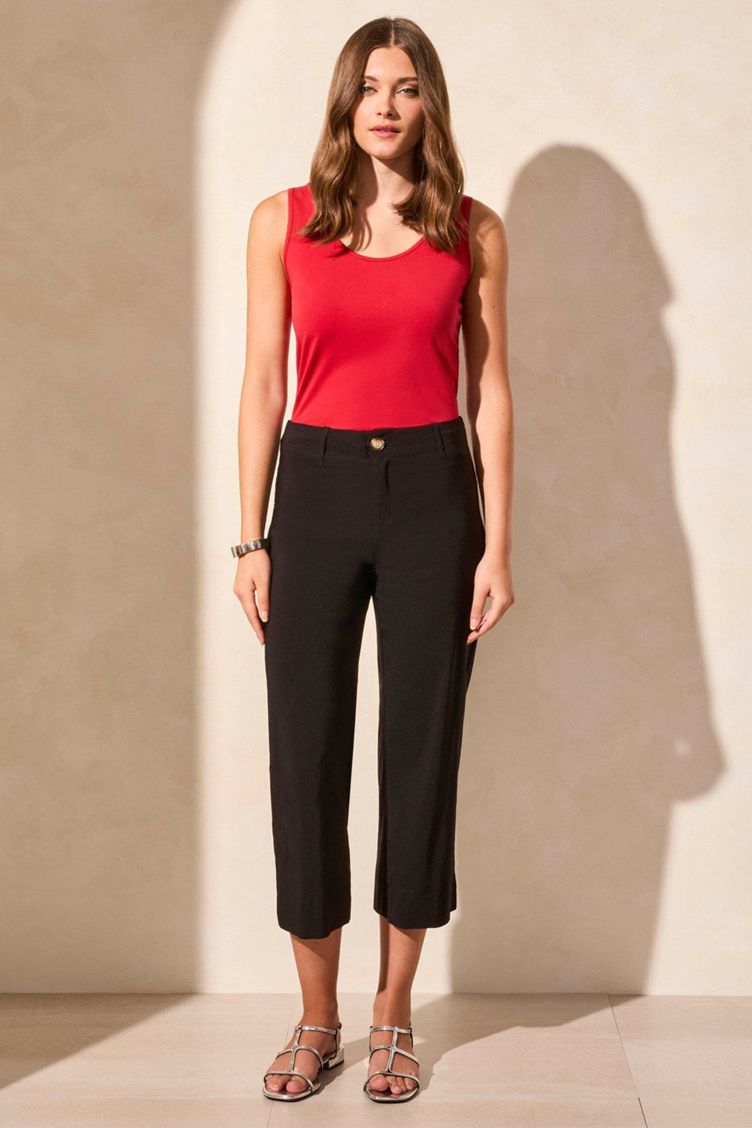 Tribal Fashion Capri Trousers Black 17740O-3875 - Experience Boutique